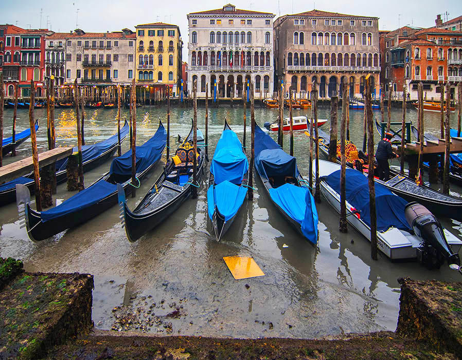 Dried up canal in Venice. Taken by Marco Sabadin, AFP via Getty Images.