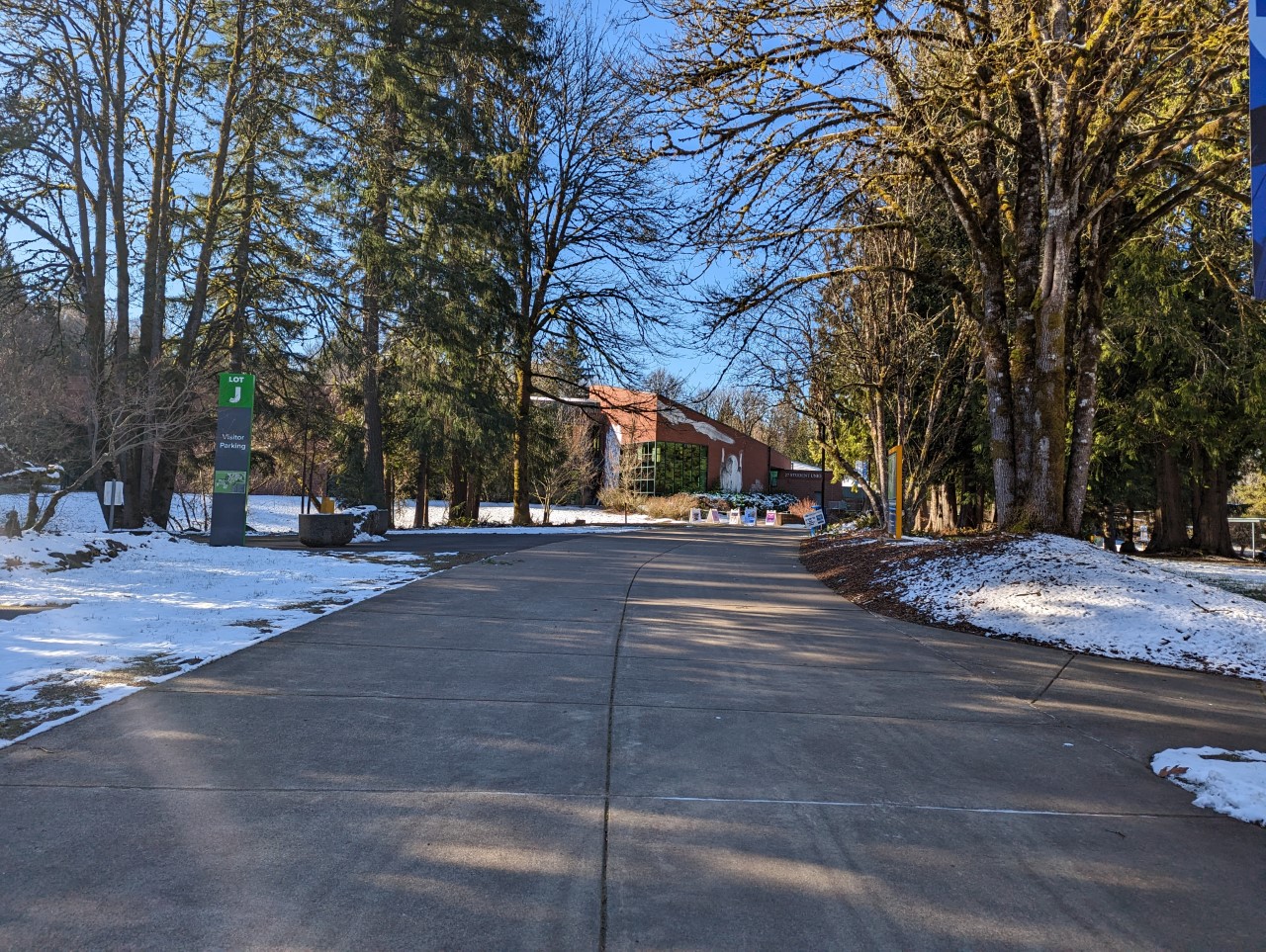 SPSCC on a snowy day. Photo by Emma Jones.